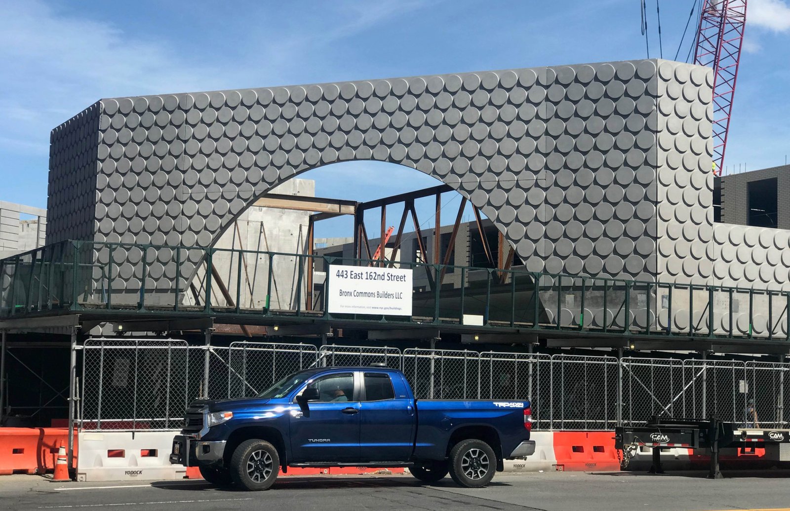 Exterior of the Bronx Music Hall under construction.